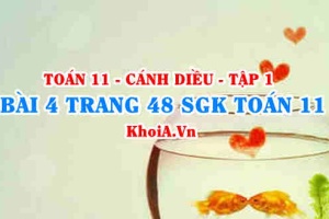 Bài 4 trang 48 SGK Toán 11 tập 1 Cánh Diều